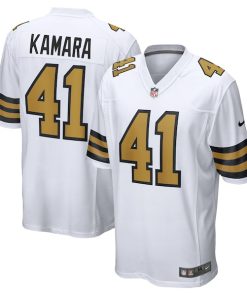 Alvin Kamara New Orleans Saints Nike Alternate Game Jersey -  White/Black