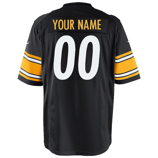 Pittsburgh Steelers Nike Youth Custom Game Jersey - Black - Image 3