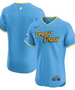 Milwaukee Brewers Nike City Connect  Elite Jersey - Powder Blue