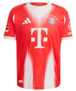 Alternative view of Jamal Musiala Bayern Munich adidas Home 2025/26 Authentic Player Jersey - Red