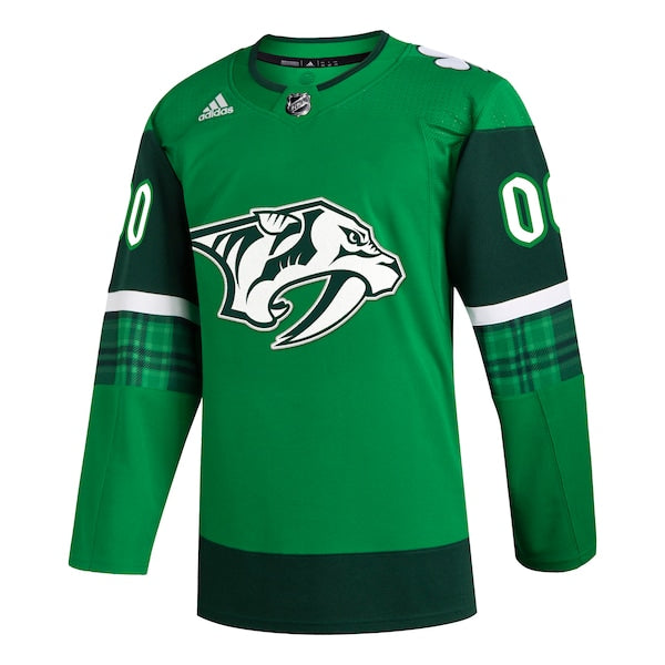 Nashville Predators adidas St. Patrick's Day Authentic Custom Jersey - Kelly Green - Image 2