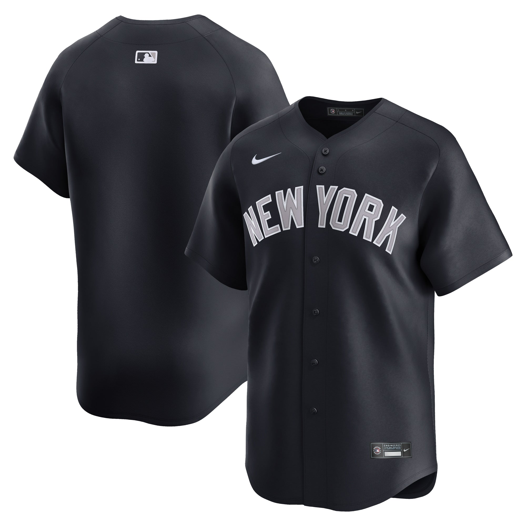 New York Yankees Nike Road Limited Jersey - Gray/Navy - Image 6