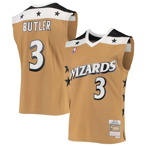 Caron Butler Washington Wizards 2001/02 Hardwood Classics Swingman Jersey - Gold