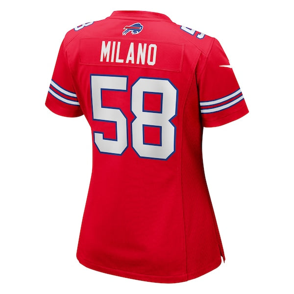 Matt Milano Buffalo Bills Nike Women's Player Jersey - Red - Image 4