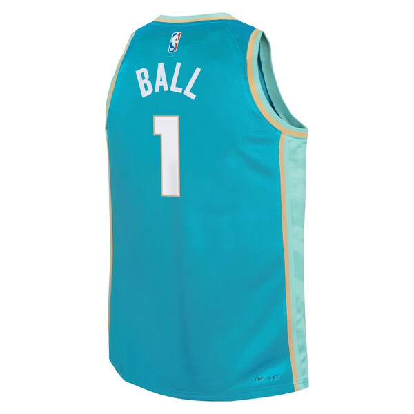 LaMelo Ball Charlotte Hornets Jordan Brand Youth Swingman Replica Jersey - City Edition - Teal - Image 3