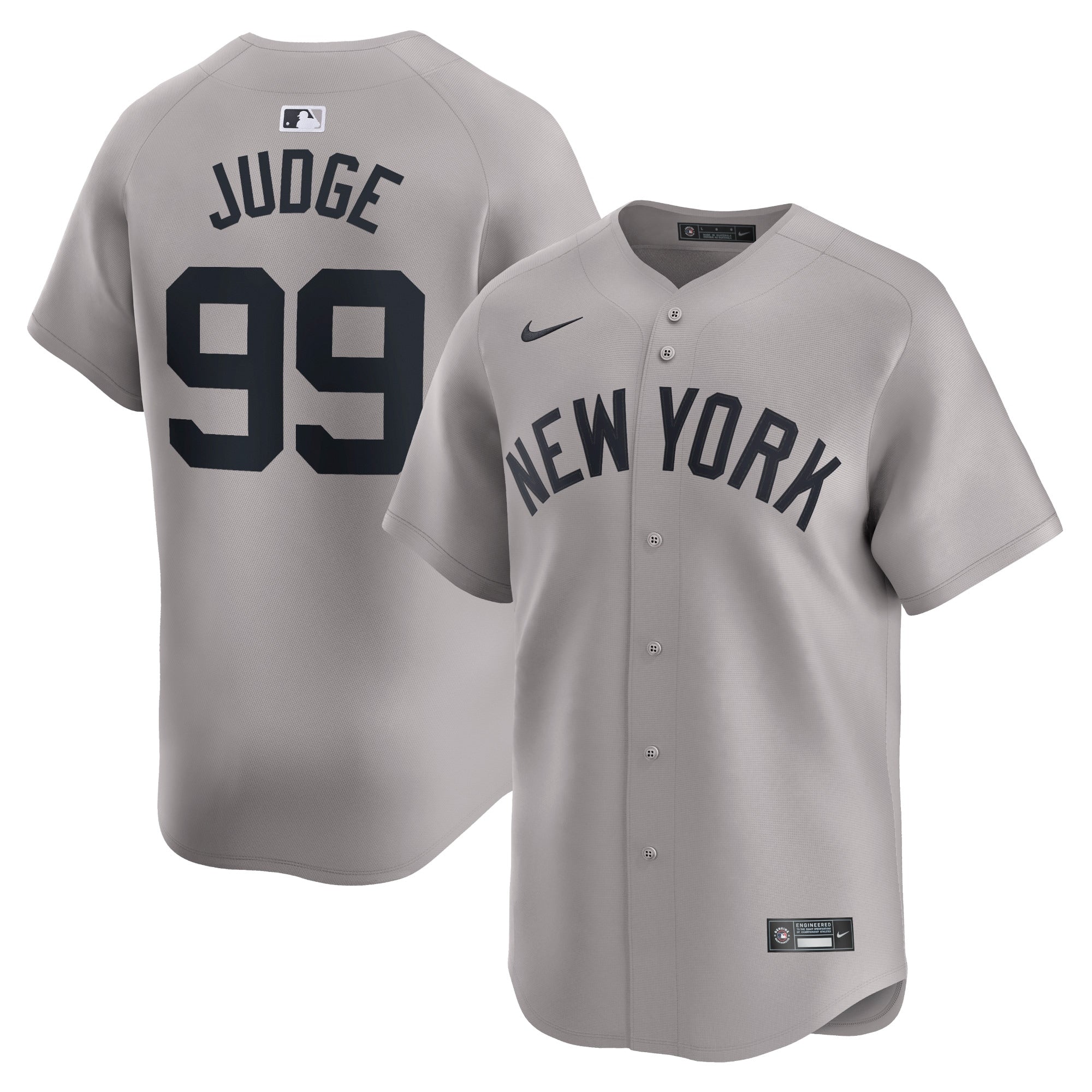 Aaron Judge New York Yankees Nike Home Limited Player Jersey - White/Gray - Image 6
