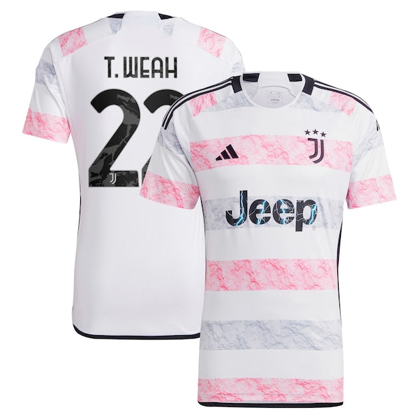 Timothy Weah Juventus adidas 2023/24 Away Replica Jersey - White/Black/Gray - Image 2