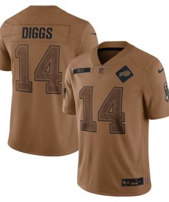 Stefon Diggs Buffalo Bills Nike 2023 Salute To Service Limited Jersey - Brown