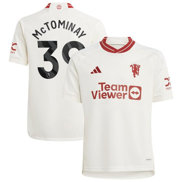 Scott McTominay Manchester United adidas Youth 2023/24 Third Replica Player Jersey - White