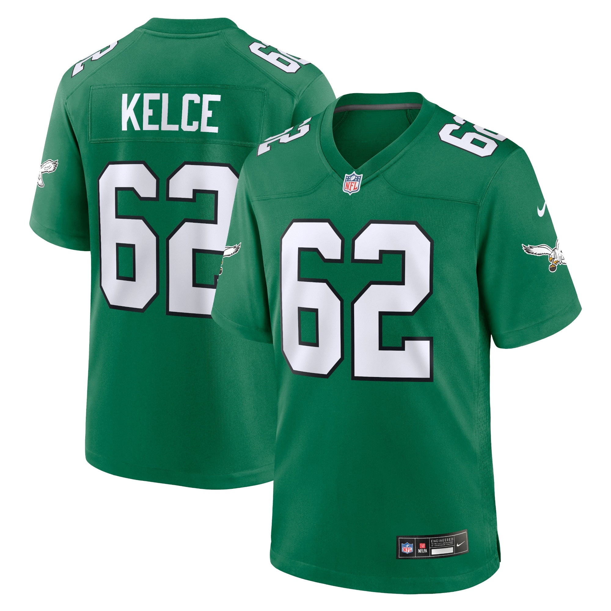 Jason Kelce Philadelphia Eagles Nike Game Jersey - Midnight Green/Kelly Green - Image 6