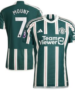 Mason Mount Manchester United adidas 2023/24 Away Authentic Player Jersey - Green/Red