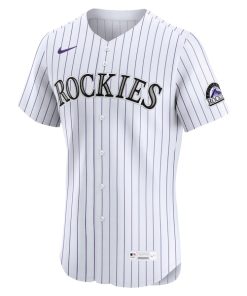 Alternative view of Colorado Rockies Nike Home Elite Jersey - White