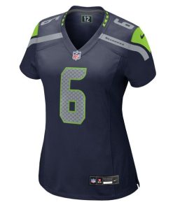 Alternative view of Sam Howell Seattle Seahawks Nike Women's Team Game Jersey -  College Navy