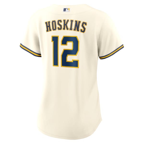 Rhys Hoskins Milwaukee Brewers Nike Women's Home Replica Jersey - White - Image 3