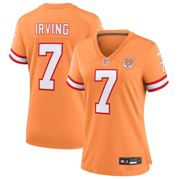 Bucky Irving Tampa Bay Buccaneers Nike Women's 50th Season Game Jersey - Creamsicle/White/Red - Image 3