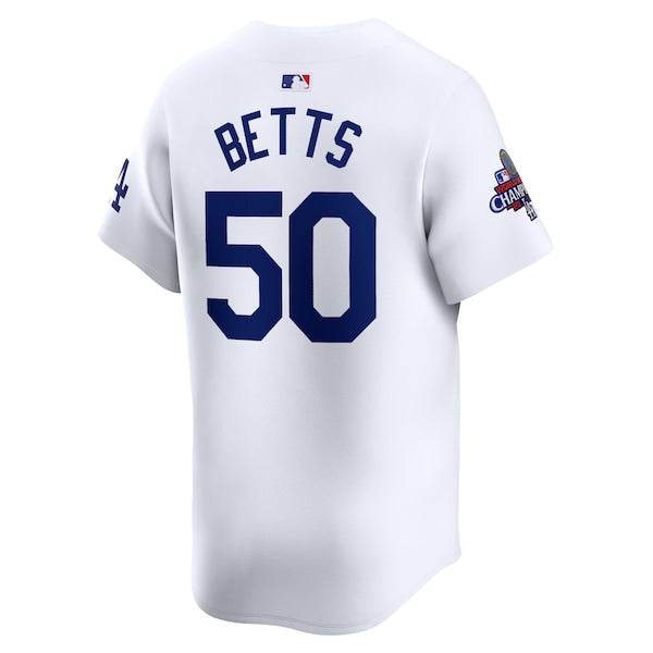 Mookie Betts Los Angeles Dodgers Nike 2024 World Series Champions Home Limited Player Jersey - White - Image 3