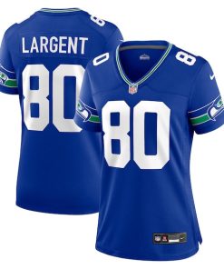 Alternative view of Steve Largent Seattle Seahawks Nike Women's Throwback Retired Player Game Jersey - Royal/Navy