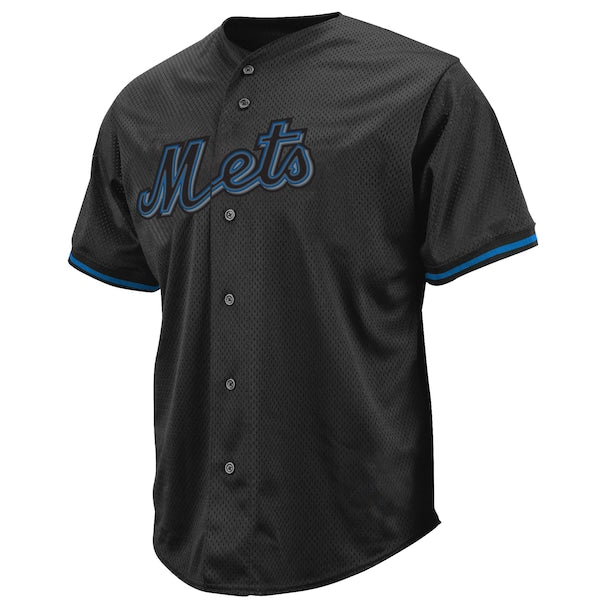 New York Mets Big & Tall Pop Fashion Jersey - Black - Image 2