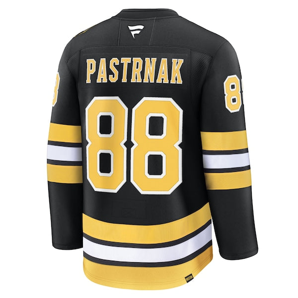 David Pastrnak Boston Bruins Home Premium Player Jersey - Black/White - Image 4