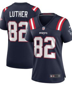 T.J. Luther New England Patriots Nike Women's Team Game Jersey -  Navy