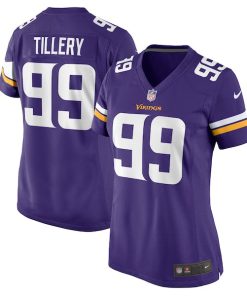 Alternative view of Jerry Tillery Minnesota Vikings Nike Women's  Game Jersey -  Purple