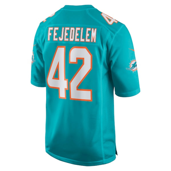 Clayton Fejedelem Miami Dolphins Nike Game Jersey - Aqua - Image 3