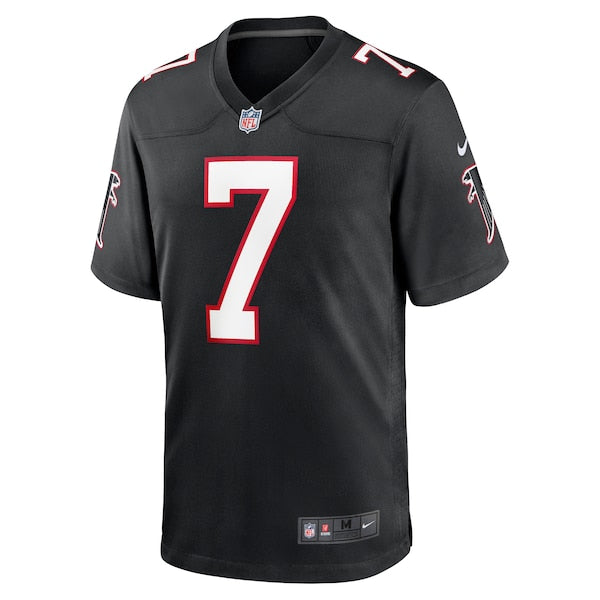 Bijan Robinson Atlanta Falcons Nike 2023 NFL Draft First Round Pick Throwback Game Jersey - Black/White - Image 3