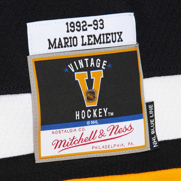 Mario Lemieux Pittsburgh Penguins 1992/93 Blue Line Player Jersey - Black - Image 6