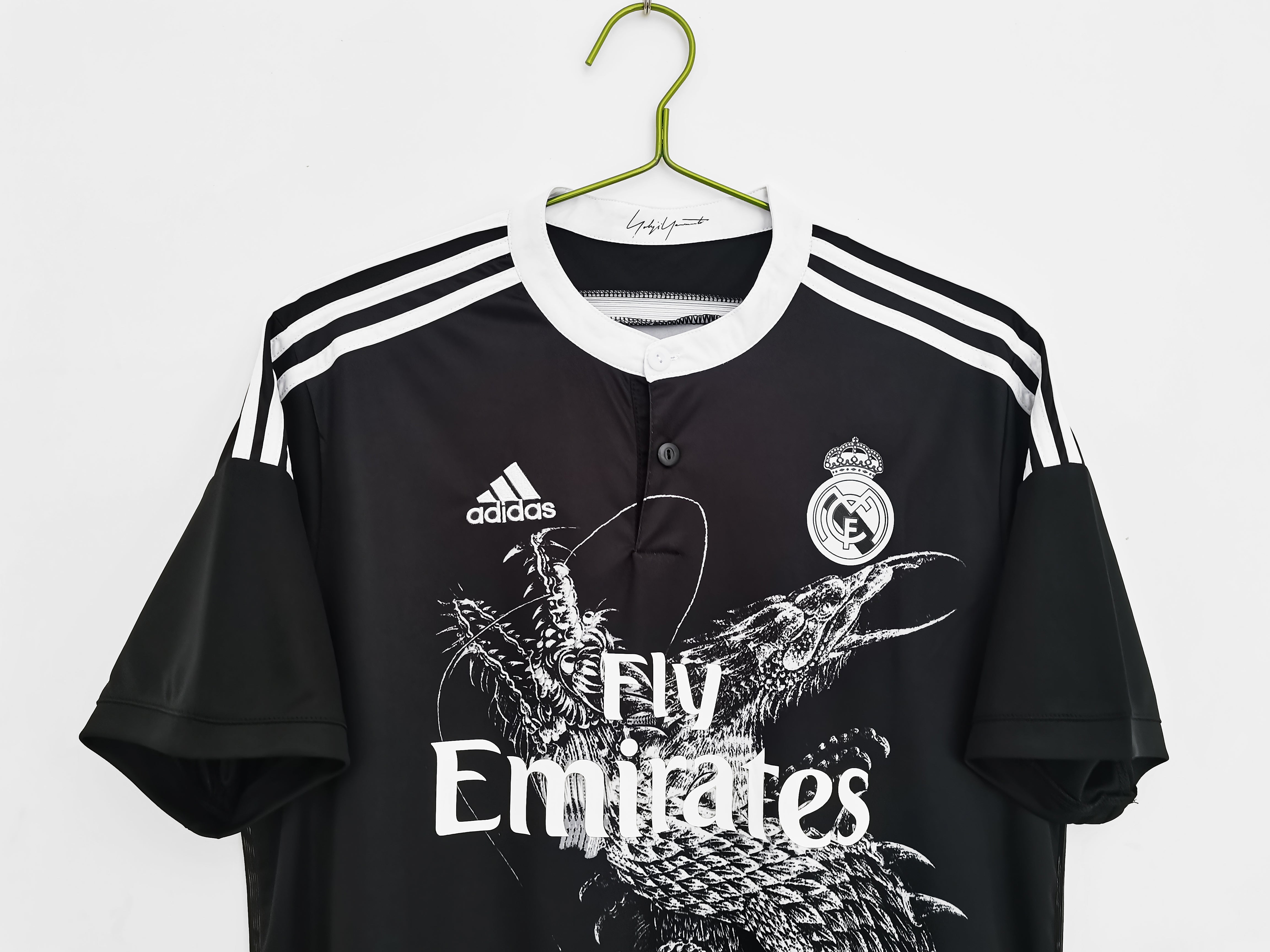 Cristiano Ronald Los Merengues 2014-15 Second Away Vintage Jersey - Black Dragon - Image 3