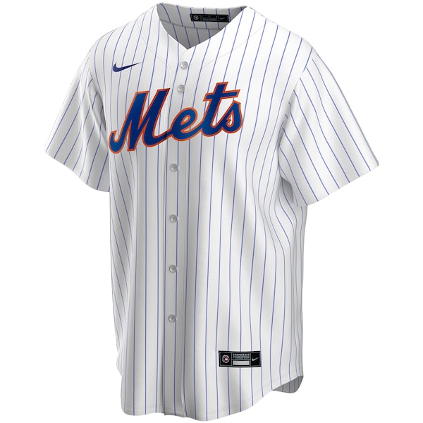New York Mets Nike Home Replica Custom Jersey - White - Image 2