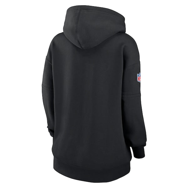 Miami Dolphins Nike Women's 2024 NFL Crucial Catch Club Pullover Hoodie - Black - Image 3