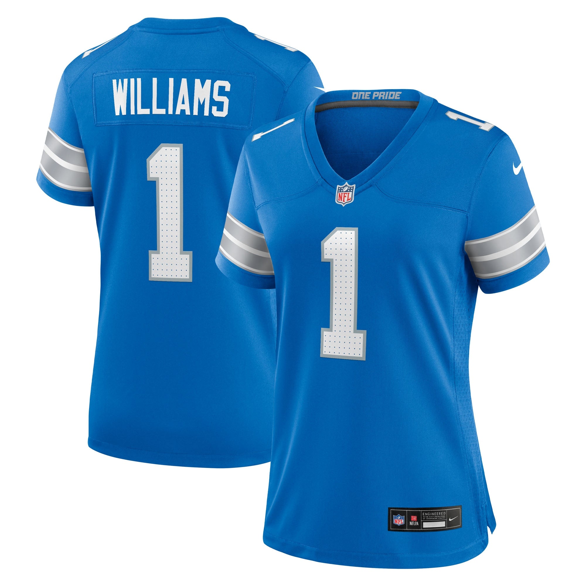 Jameson Williams Detroit Lions Nike Women's 2nd Alternate Game Player Jersey - Black/Blue - Image 5