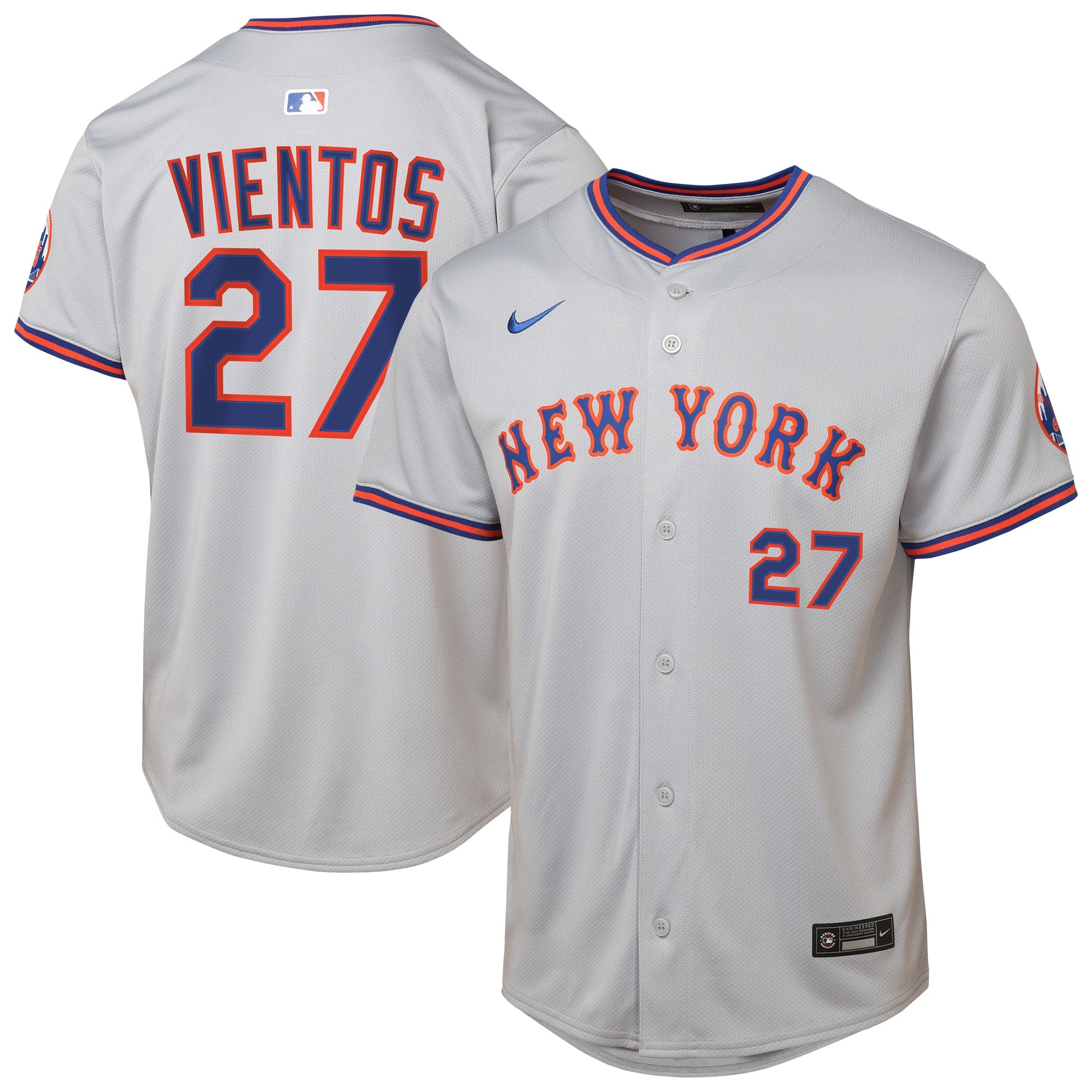 Mark Vientos New York Mets Nike Youth Alternate 2 Limited Jersey?ยจC Royal/Gray - Image 6