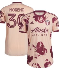 Santiago Moreno Portland Timbers adidas 2024 Heritage Rose Kit Authentic Player Jersey - Pink