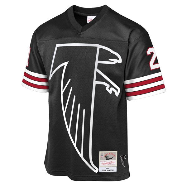 Deion Sanders Atlanta Falcons 1992 Throwback Fashion Jersey - Black - Image 2