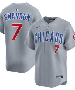 Dansby Swanson Chicago Cubs Nike Road Limited Player Jersey - Gray