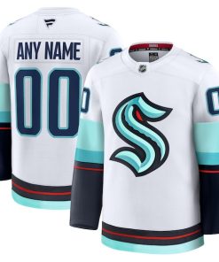 Alternative view of Seattle Kraken  Away Premium Custom Jersey - White/Navy