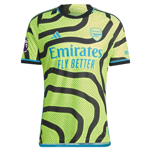 Declan Rice Arsenal adidas 2023/24 Away Authentic Player Jersey - Yellow/Red - Image 3