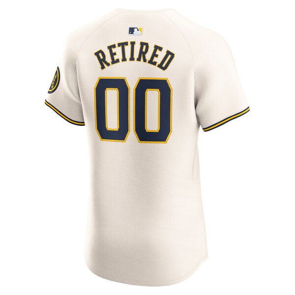Milwaukee Brewers Nike Home Elite Pick-A-Player Retired Roster Jersey - Cream - Image 3