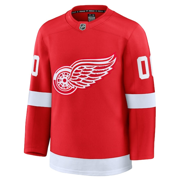 Detroit Red Wings Home Premium Custom Jersey - Red/White - Image 5