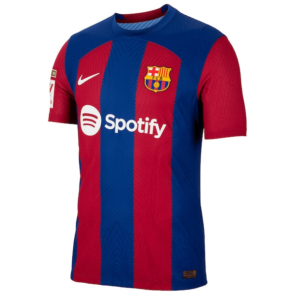 Joao Cancelo Barcelona Nike 2023/24 Home Match Authentic Player Jersey - Royal/Aqua/White - Image 7