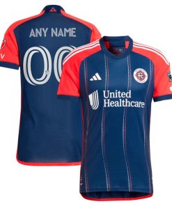 Alternative view of New England Revolution adidas 2024 Boston Tea Party Authentic Custom Jersey?¨C Navy