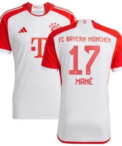 Sadio Man¨¦ Bayern Munich adidas Youth 2023/24 Home Replica Jersey - White