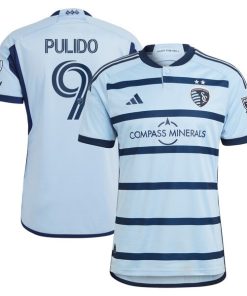 Alan Pulido Sporting Kansas City adidas 2024 Hoops 4.0 Authentic Player Jersey - Light Blue