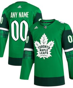 Toronto Maple Leafs adidas St. Patrick's Day Authentic Custom Jersey - Kelly Green