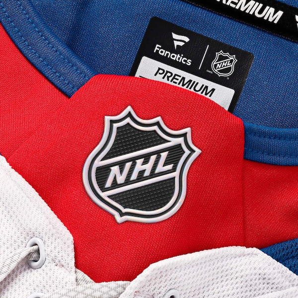 New York Rangers Away Premium Custom Jersey - White/Navy/Royal - Image 6