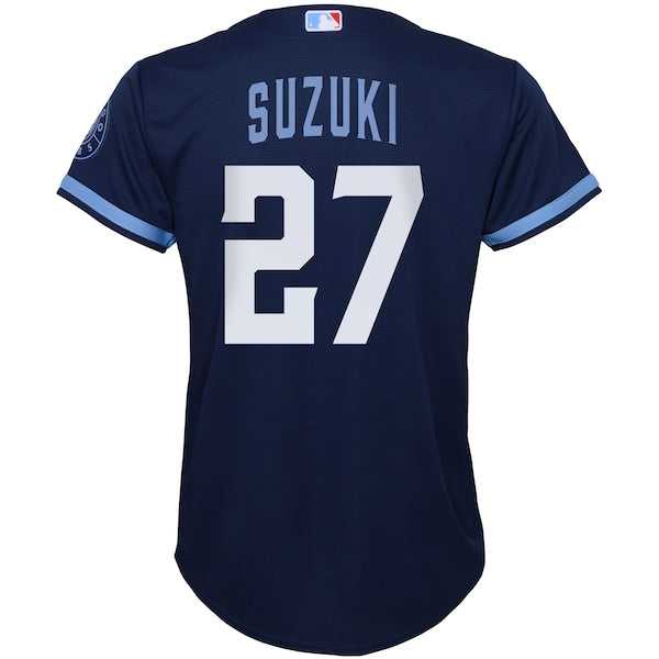 Seiya Suzuki Chicago Cubs Nike Preschool City Connect Script Replica Player Jersey - Navy - Image 3
