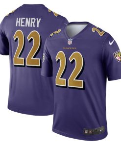 Alternative view of Derrick Henry Baltimore Ravens Nike Alternate Legend Jersey - Purple/Black