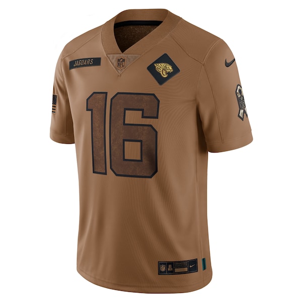 Trevor Lawrence Jacksonville Jaguars Nike 2023 Salute To Service Limited Jersey - Brown - Image 2