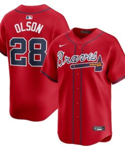 Matt Olson Atlanta Braves Nike Alternate Limited Player Jersey?¨C Red